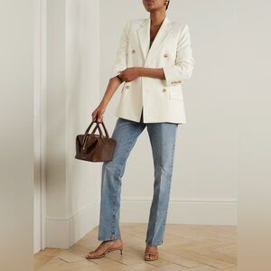 NWT Frame “Relaxed Everyday Blazer” in ecru, size 0.